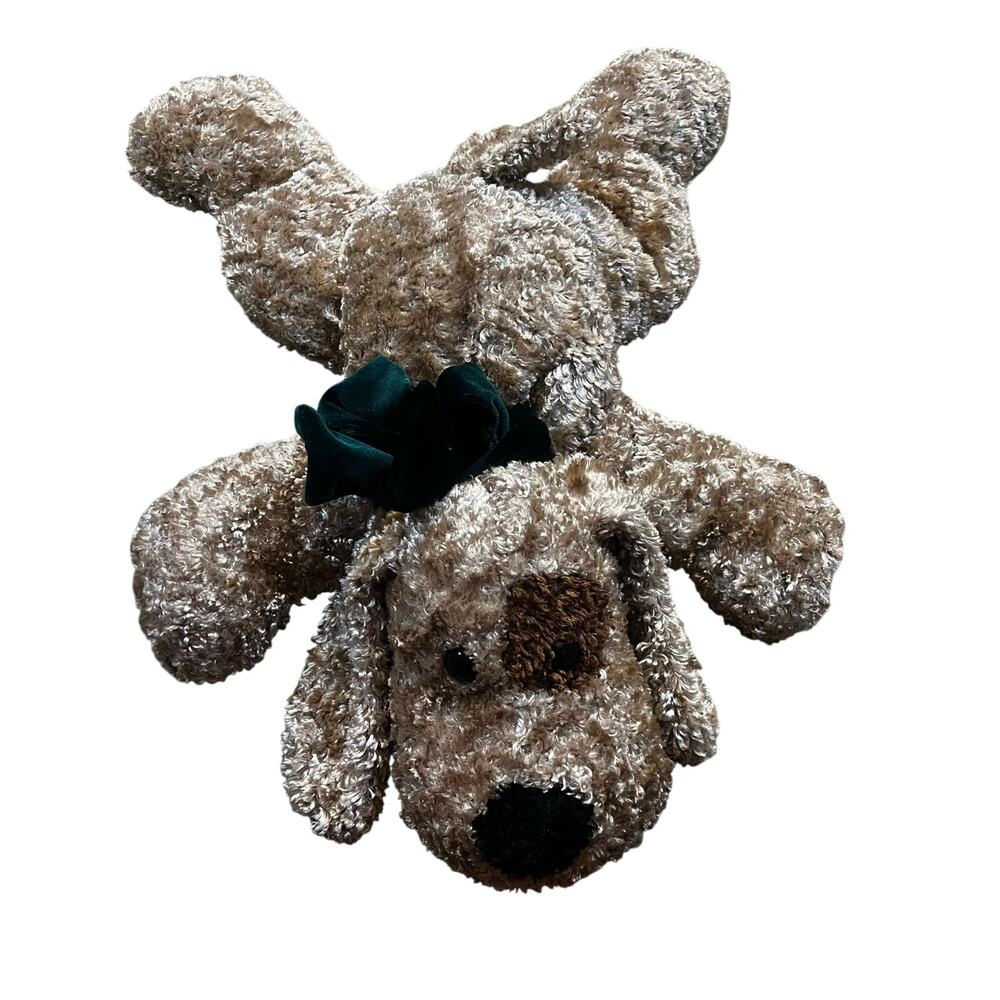 2002 FRIENDZIES‎ Target Tan Brown Puppy Dog Plush Stuffed Animal Bow Laying 18”